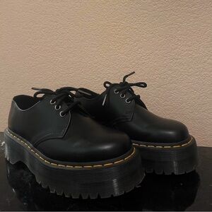 Dr. marten’s 1461 smooth leather platform shoes
